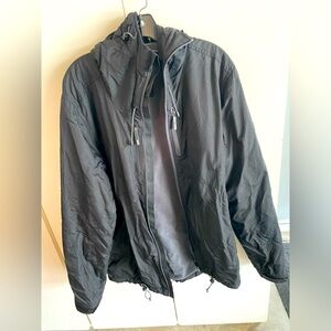 Mens BENCH Casual Black Hoodie Fleece Lined Ski Winter Jacket Coat Size XL